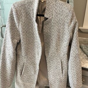 Entro Women's Black and White Herringbone Blazer